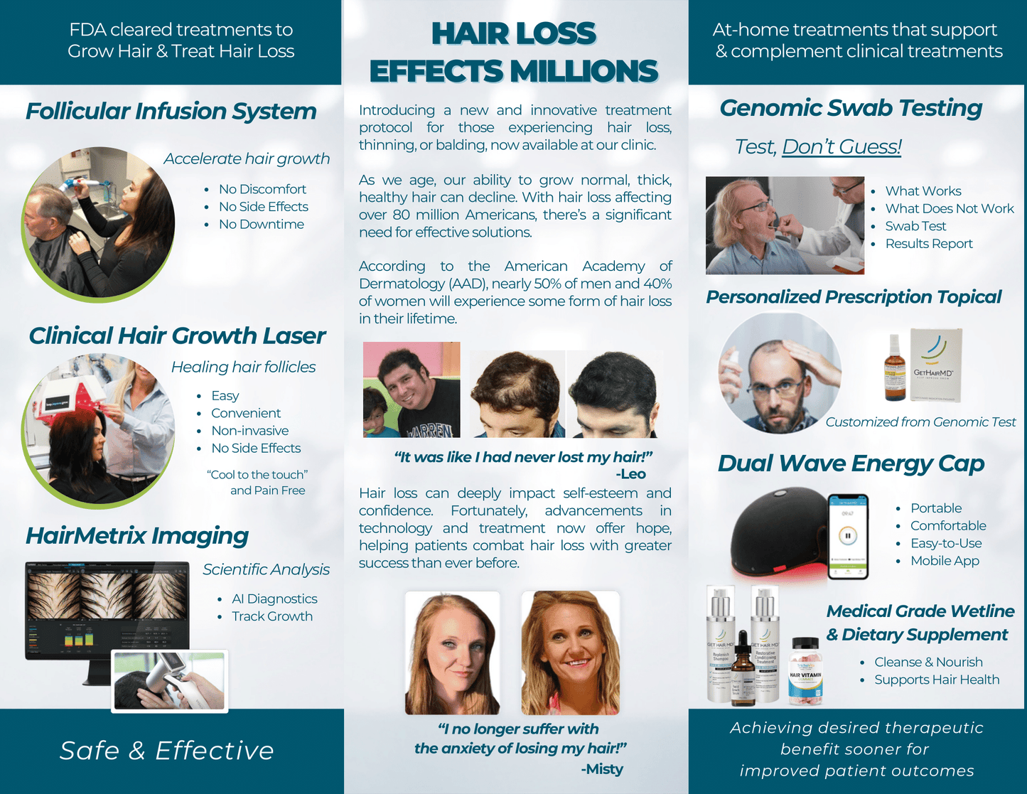 GetHairMD Brochures